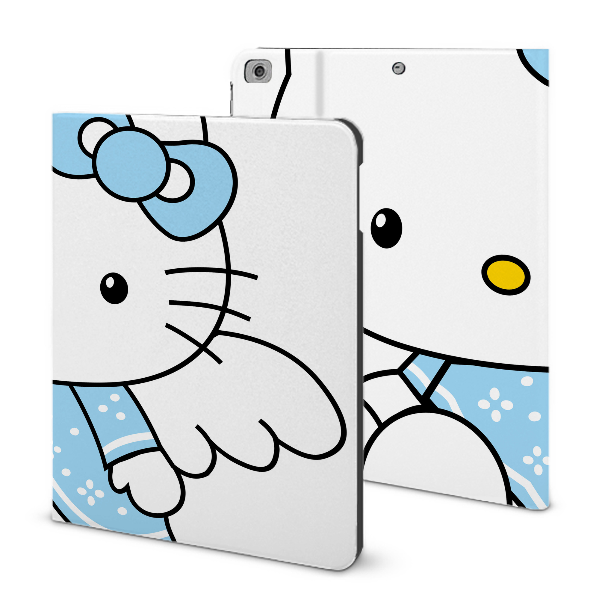 （画像用） Hello Kitty ハローキティ IPad ケース ブック型 PUレザー TPU 耐衝撃 軽量 薄型 ペン収納なし 全面保護 IPad 各モデル対応
